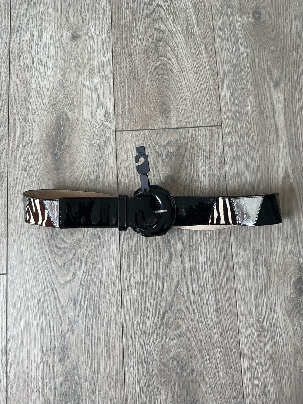y2k animal print chunky belt